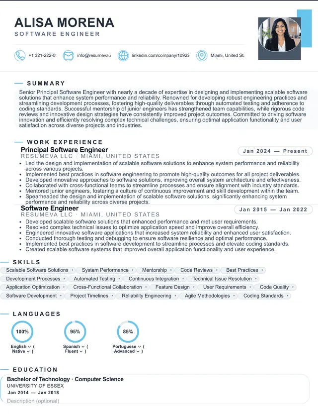 13. Web Designer resume template preview